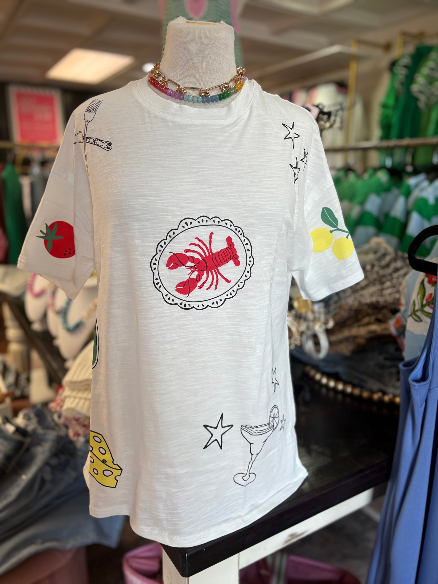The Coastal Catch Graphic Tee 🦞🍋🍅