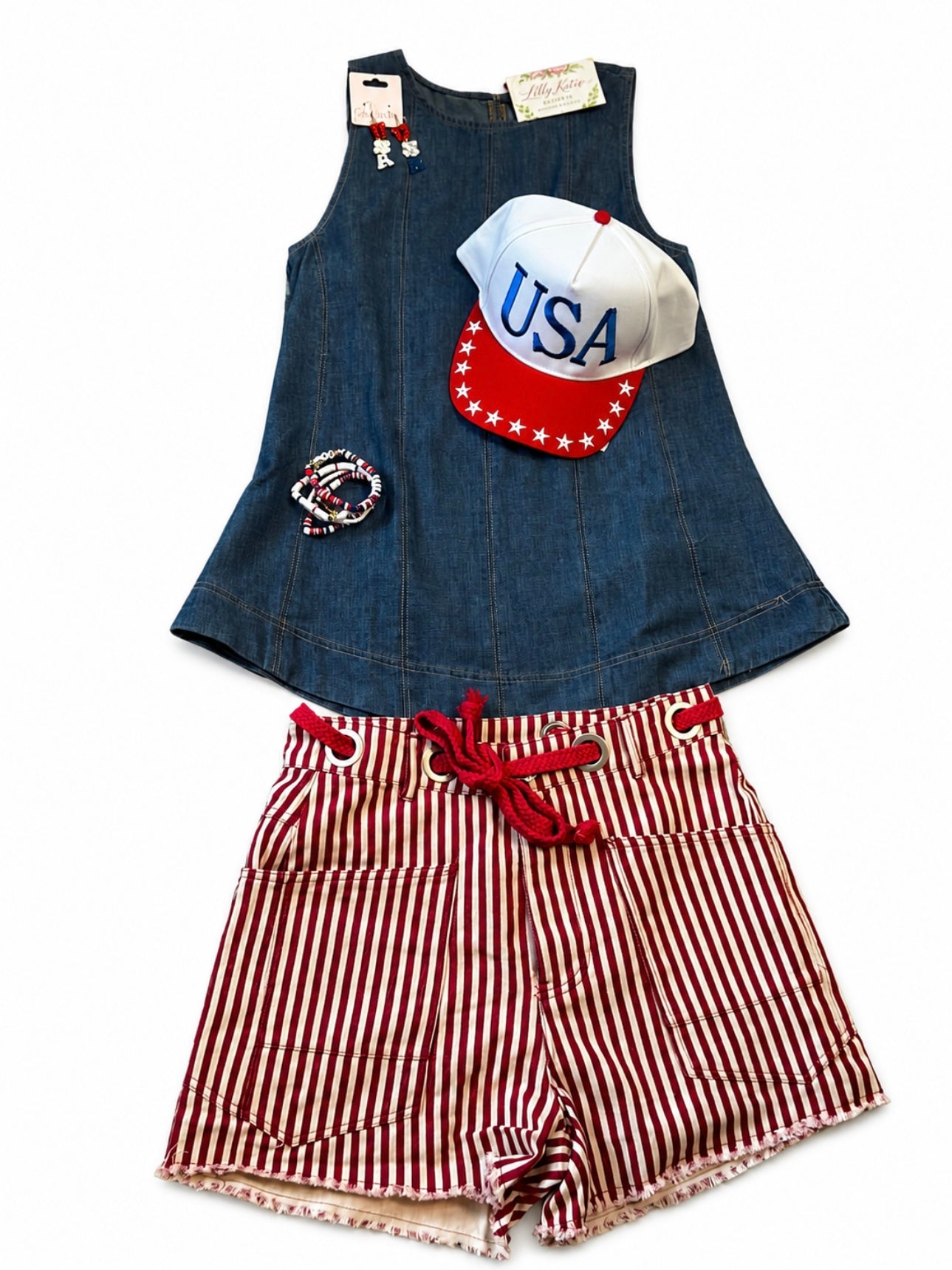 Red Stripe Shorts