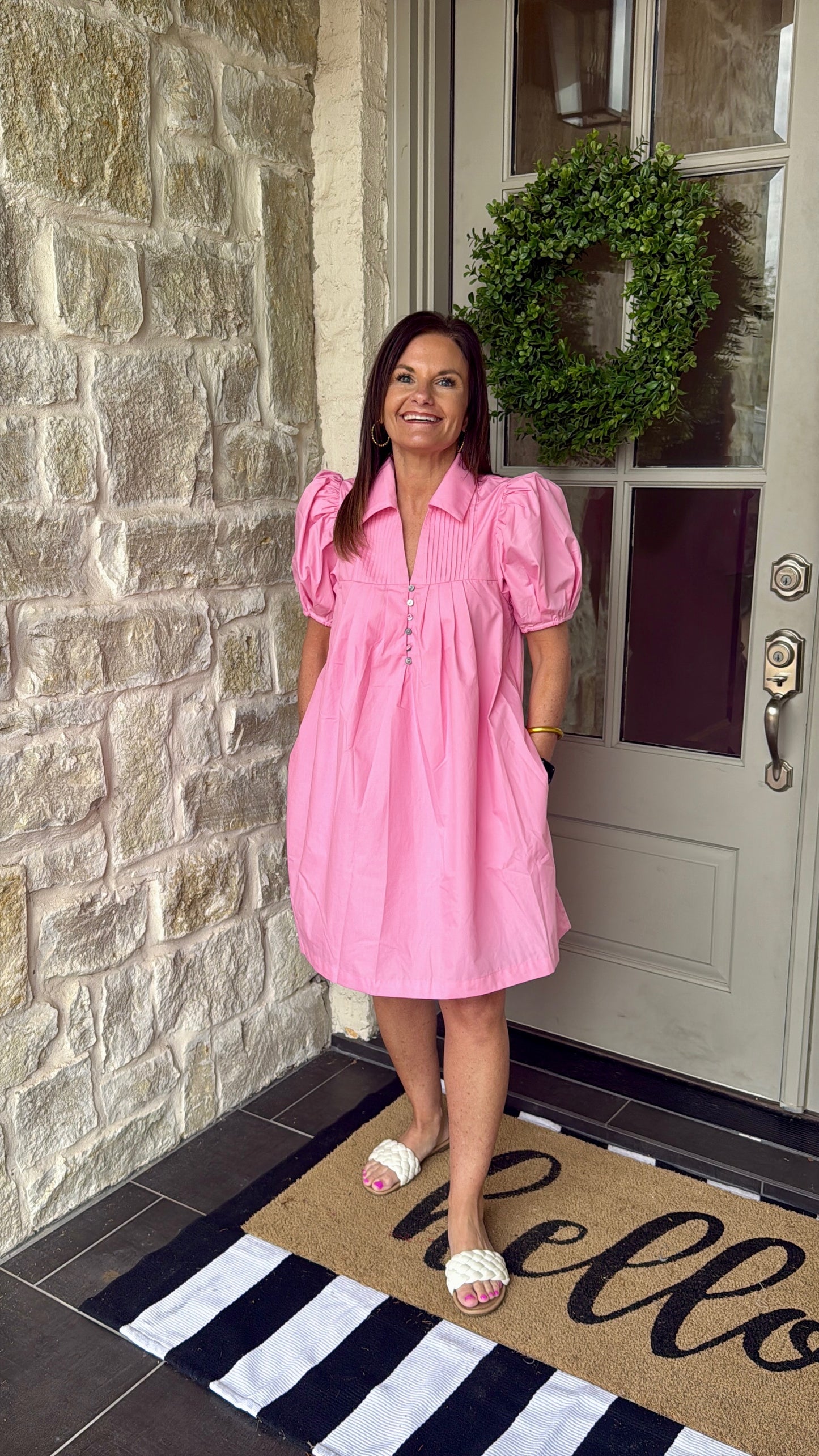 The Blushing Belle Puff Sleeve Dress