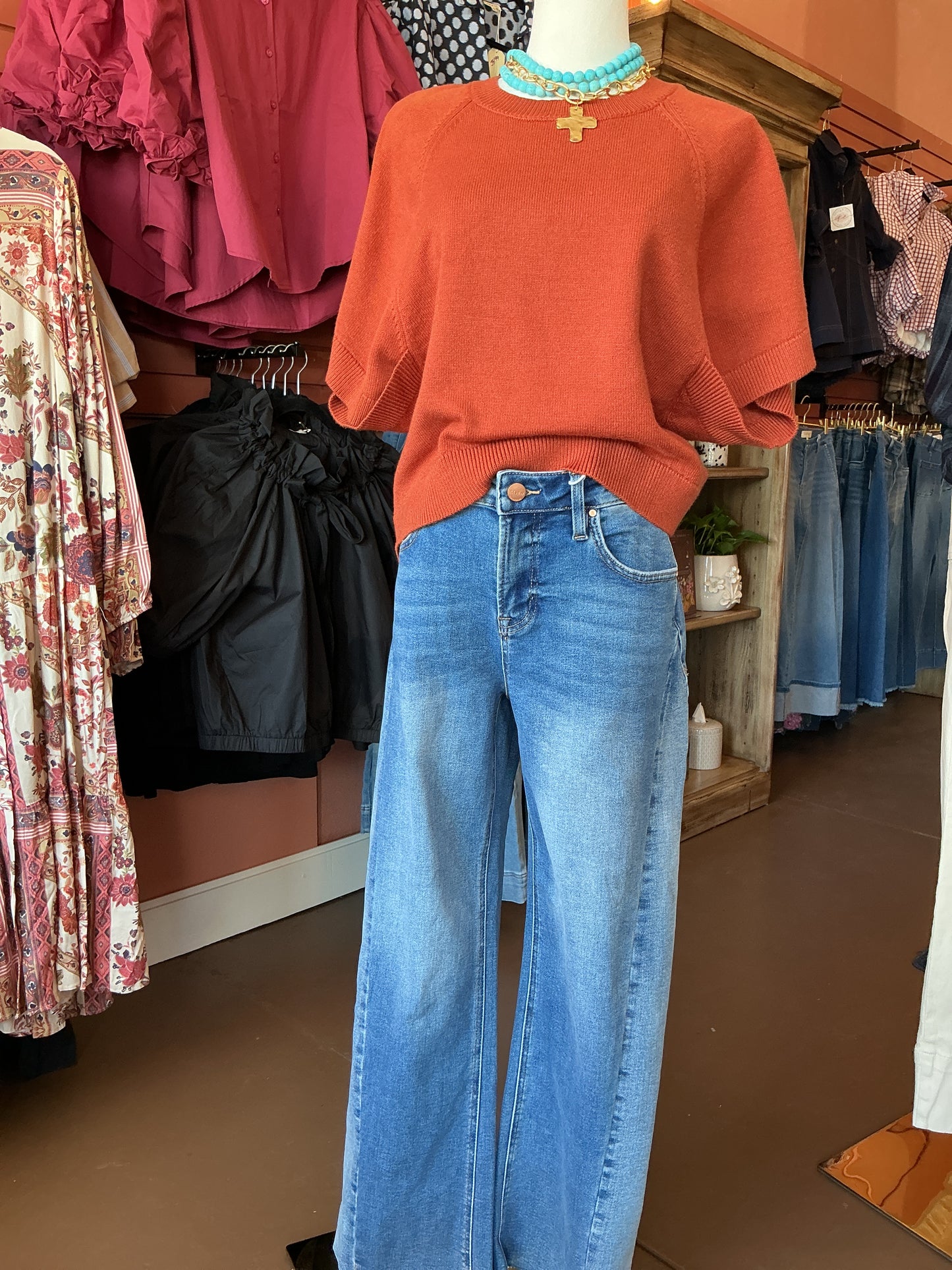 Risen Harper High Rise Wide Leg Jeans