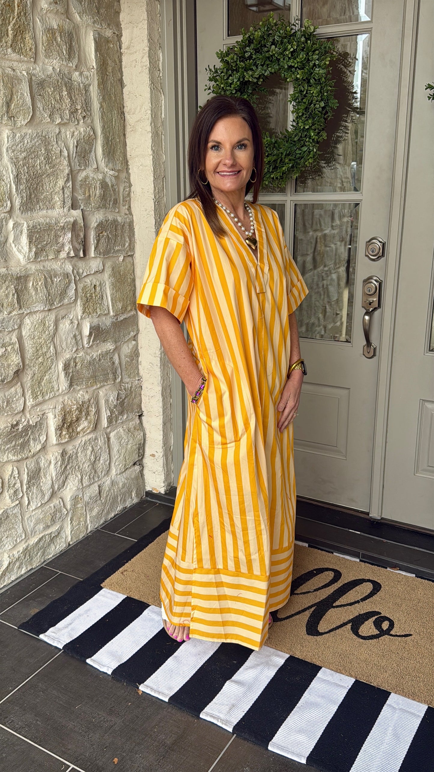 Lemon Drop Stripe Dress