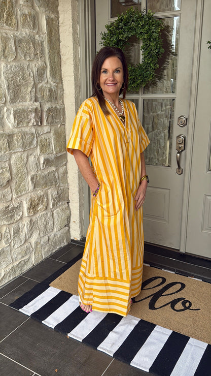 Lemon Drop Stripe Dress