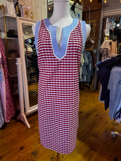 Stars & Stripes Gingham Shift Dress