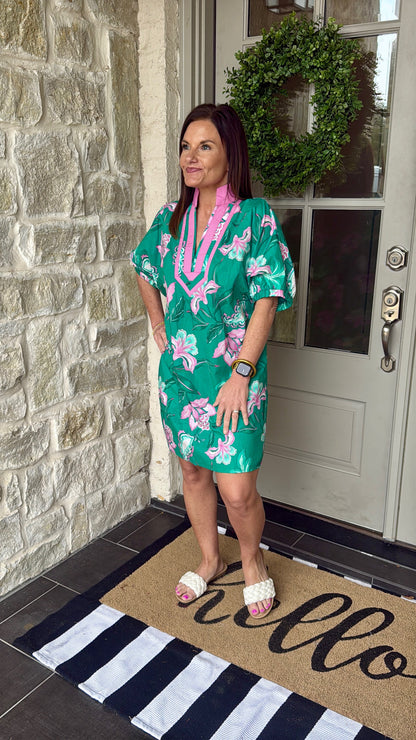 The Palm Blossom Tunic Dress