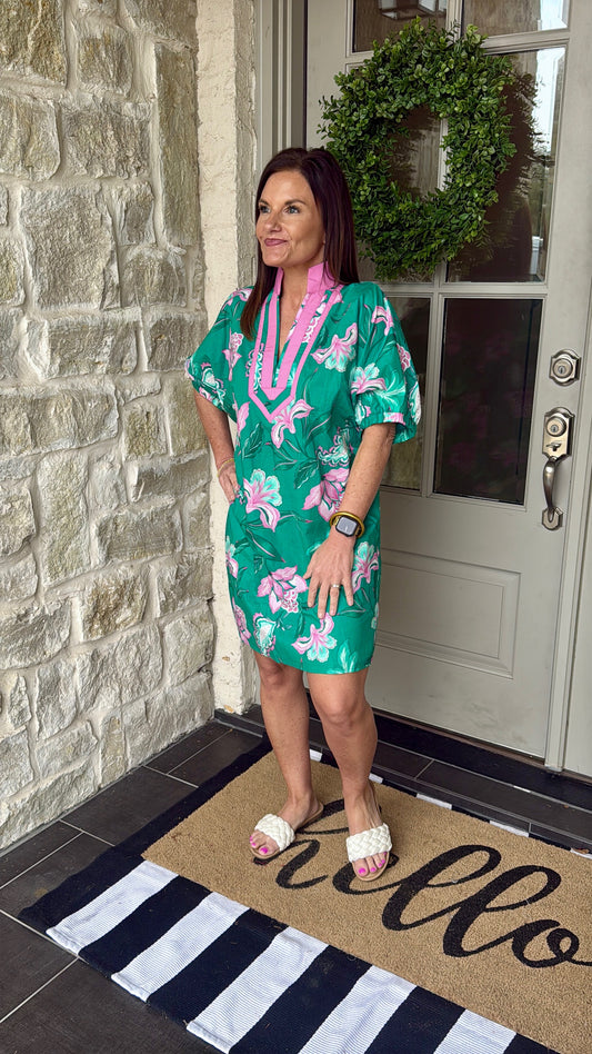 The Palm Blossom Tunic Dress