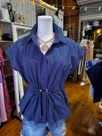 The Harbor Cinch Top – Navy