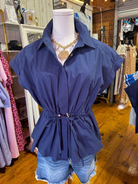 The Harbor Cinch Top – Navy