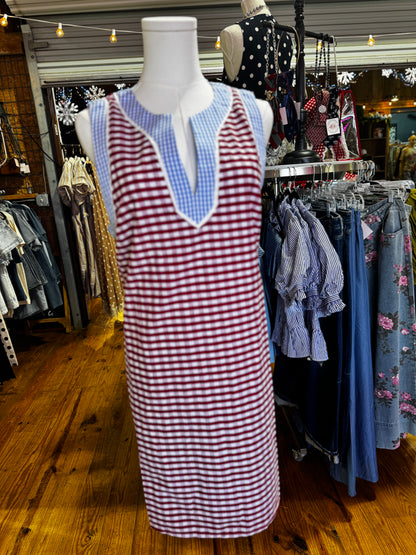 Stars & Stripes Gingham Shift Dress