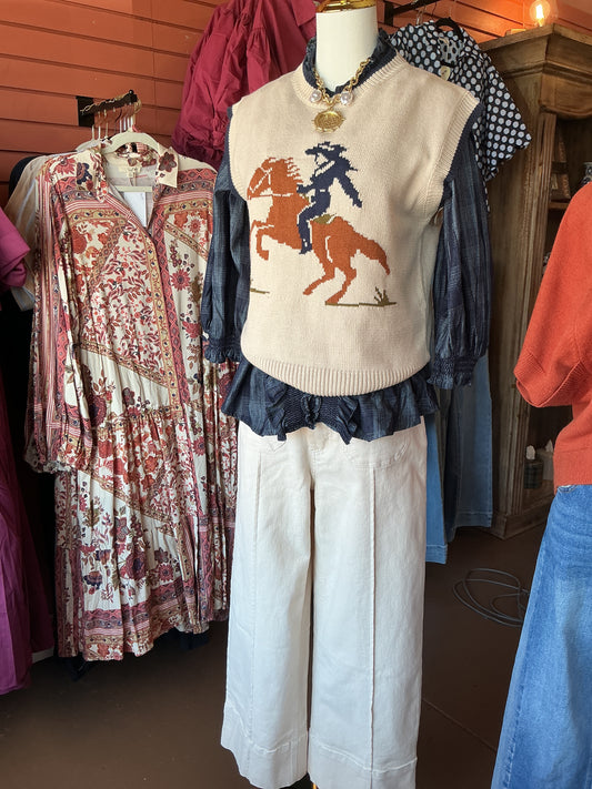 Western Cowboy Sweater Vest