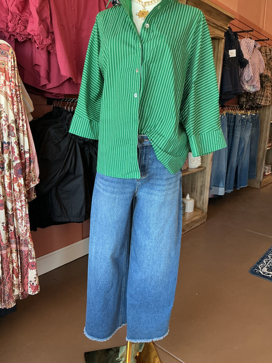 The Harper Cropped Wide Leg Jeans