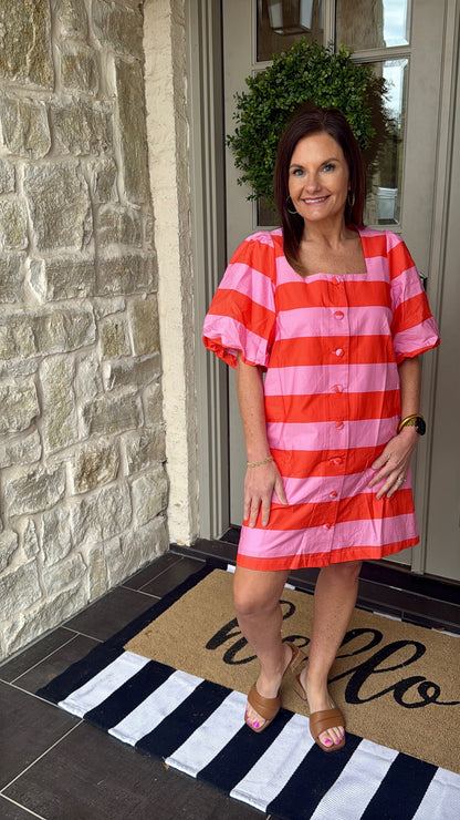Pink Lemonade Stripe Dress