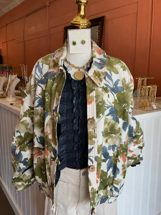 Woodland Watercolor Floral Jacket