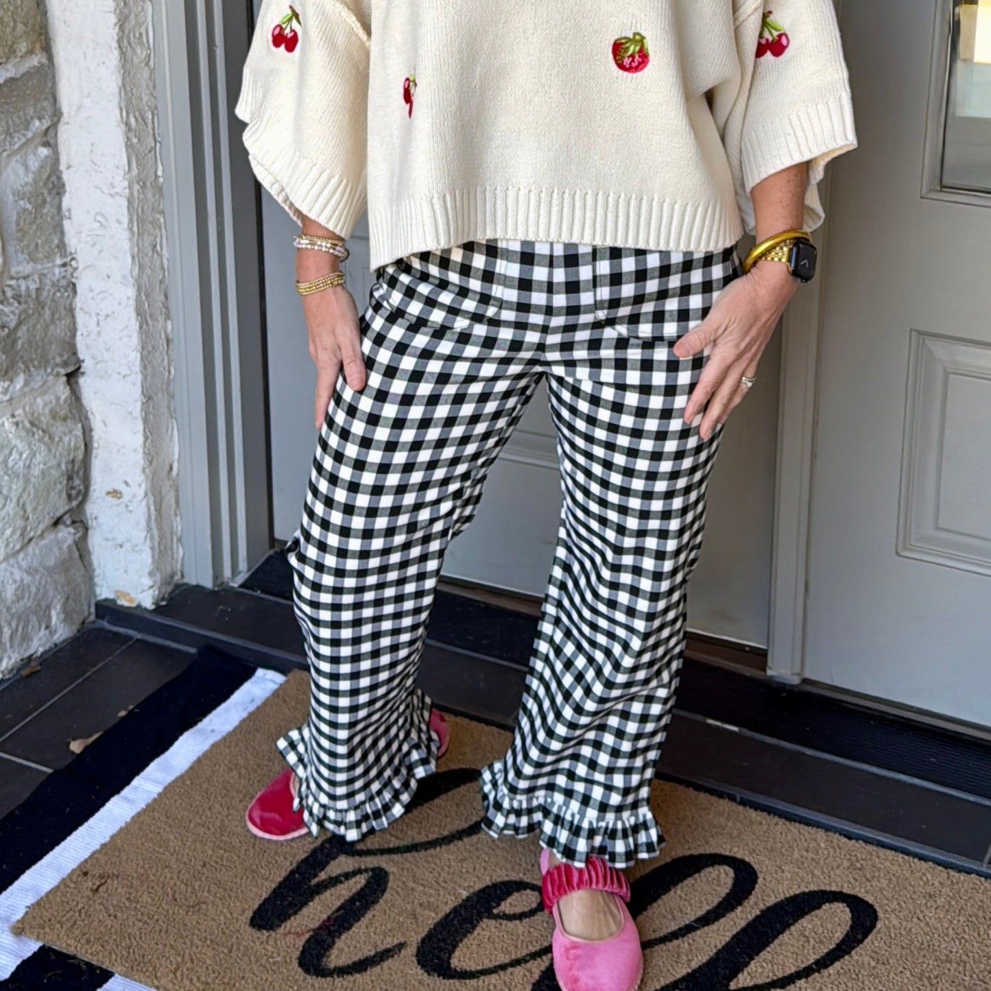 The Ruffle Gingham Crops
