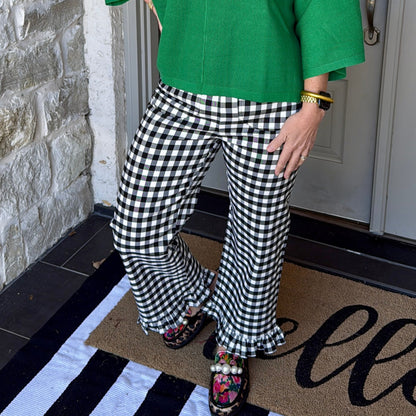 The Ruffle Gingham Crops