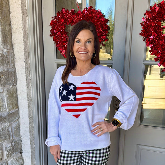 Patriotic Heart Pullover