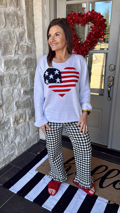 Patriotic Heart Pullover
