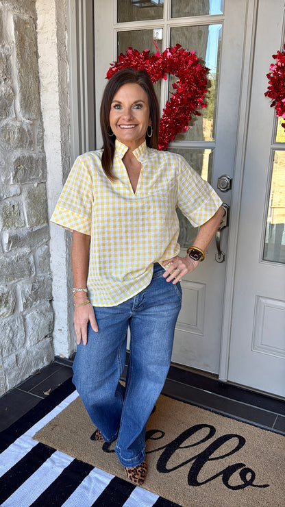 Sunny Days Gingham Top