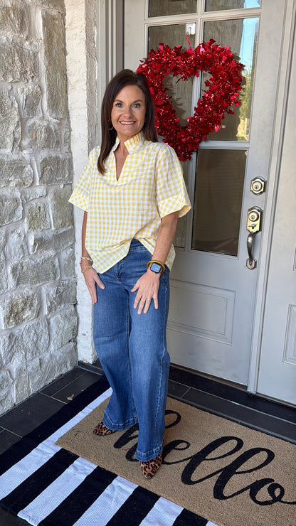 Sunny Days Gingham Top