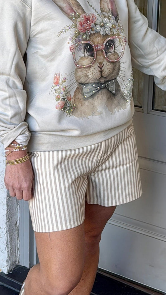 Sandstone Pinstripe Short