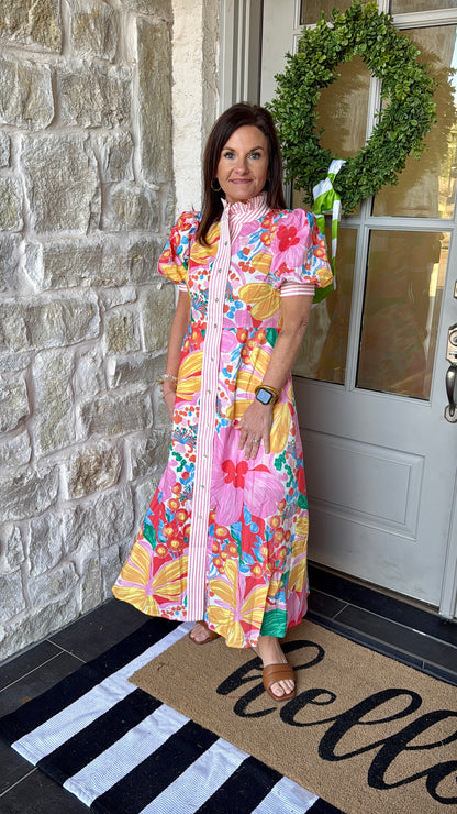 The Bloom & Stripe Maxi