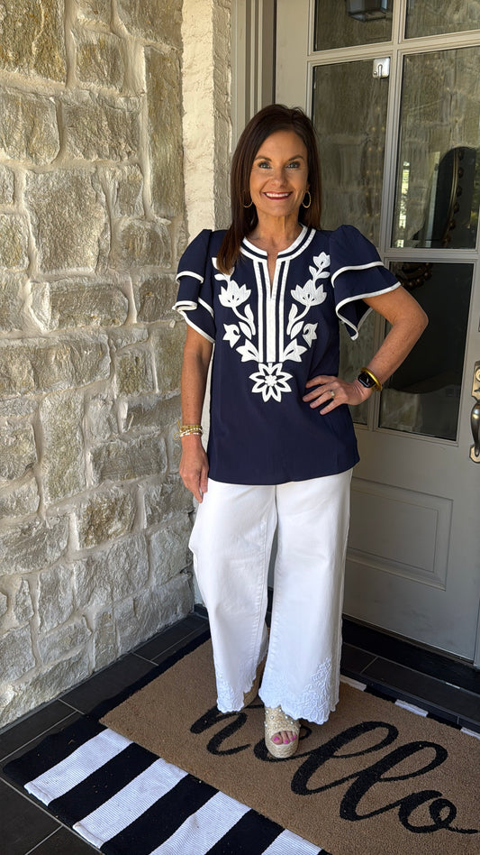 Pretty in Bloom - Navy
