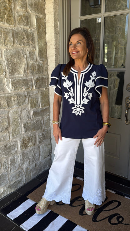 Pretty in Bloom - Navy
