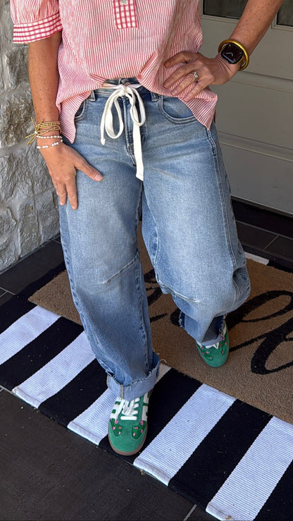 Drawstring Denim